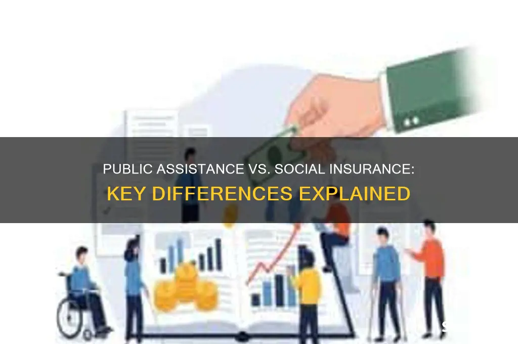 how do public assistance programs differ from social insurance