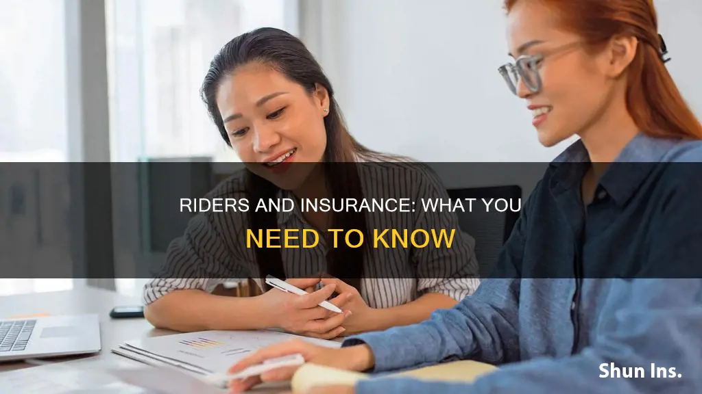 how do riders affect insurance