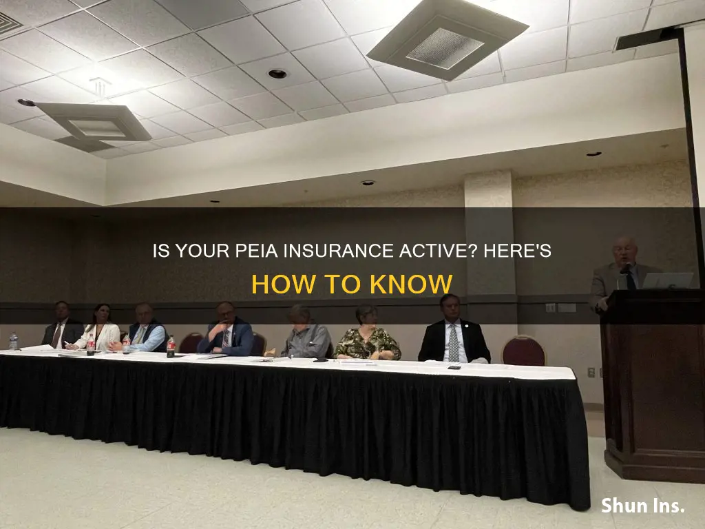 how do we know if your peia insurance is active