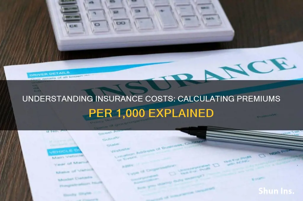 how do you calculate insurance per 1 000