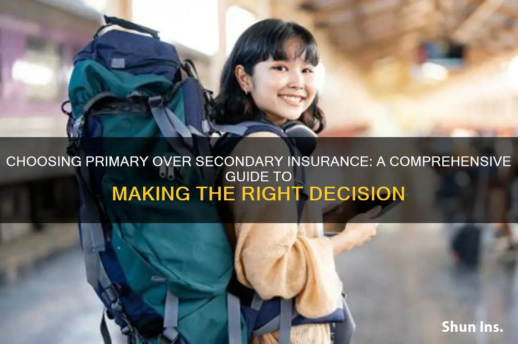 how do you chose primary over secondary insurance
