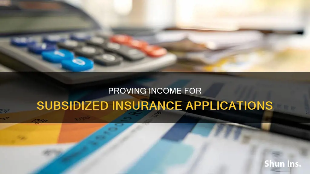 how do you demonstrate income when applying for subsidized insurance