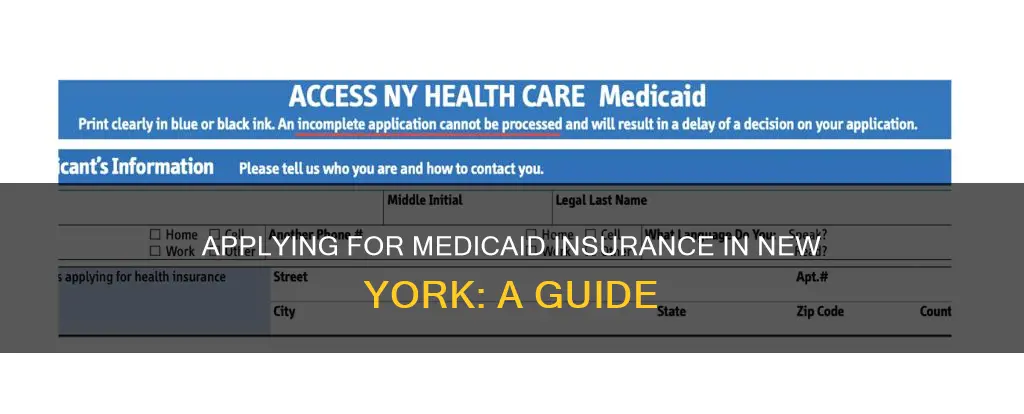 how do you get medicaid insurance in ny