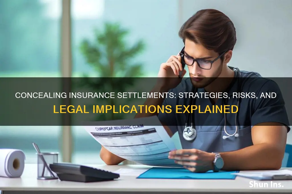 how do you hide an insurance settlement