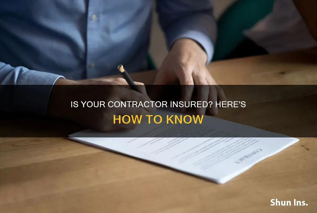 how do you know if your cobtractor is insured