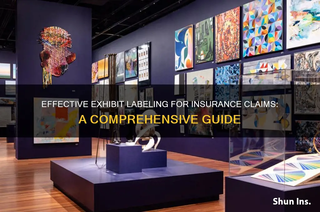 how do you label exhibits for insurance