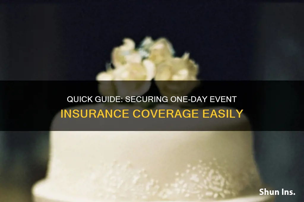 how do you obtain insurance for 1 day event