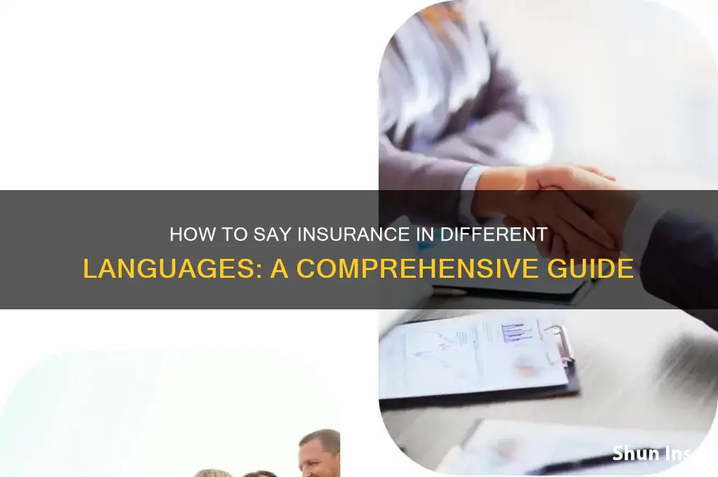 how do you say insurance