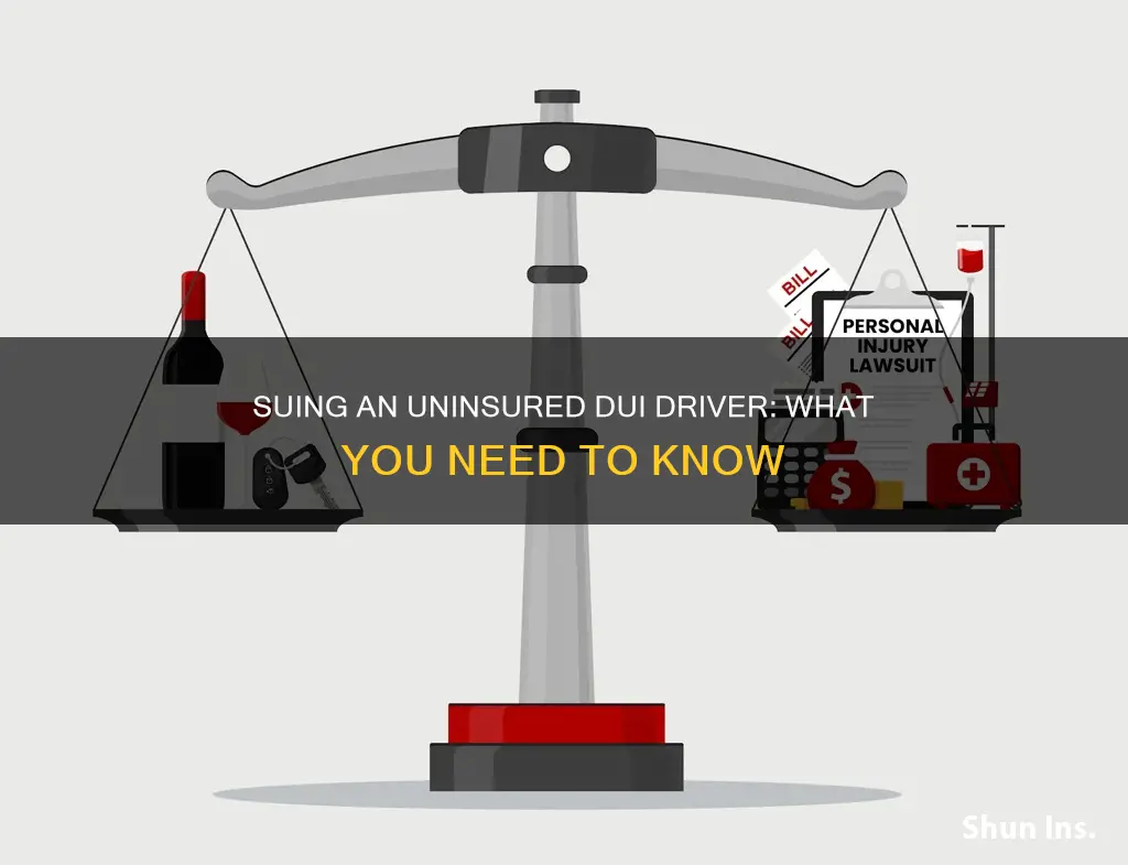 how do you sue no insurance dui driver