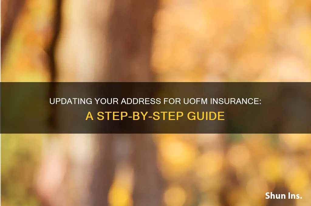 how do you updatee your addreses uofm insurance