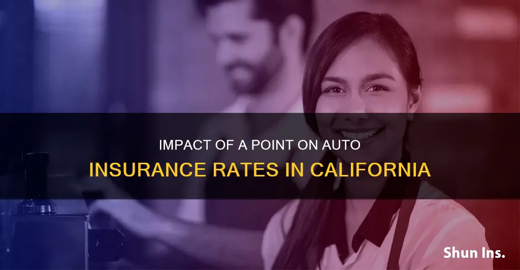 how does 1 pt affect auto insurance california