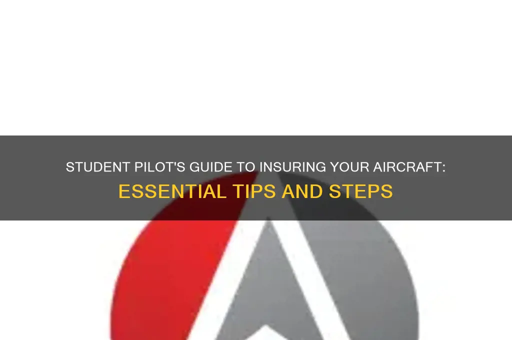 how does a student pilot insure an aircraft