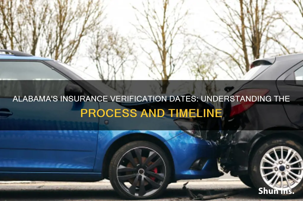 how does alabama do insurance verifivation dates