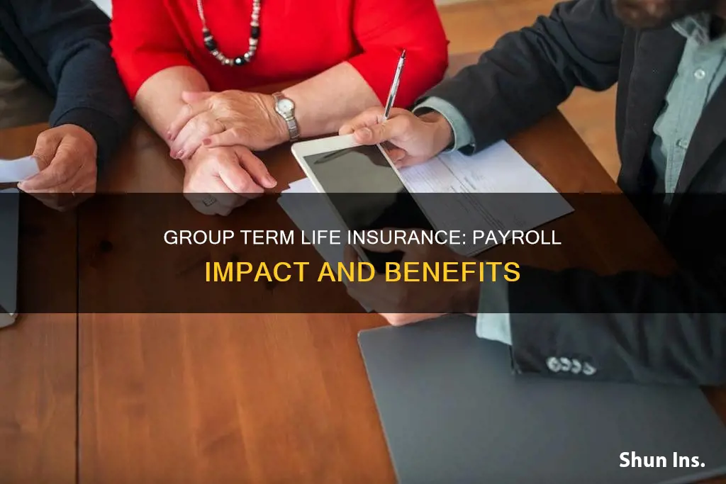 how does group term life insurance affect payroll