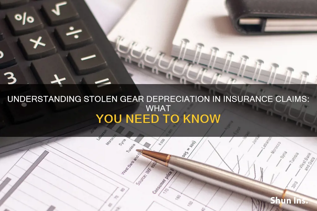 how does insurance deal with gear stolen depreciation