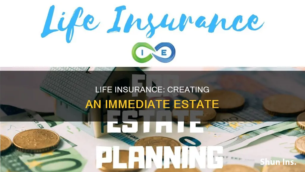 how does life insurance create an immediate estate