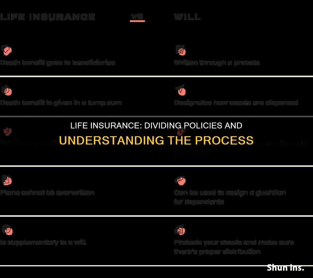 how does life insurance get split up