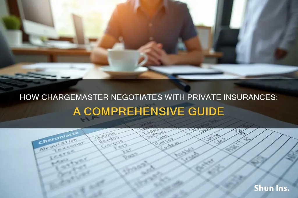 how does the chargmaster nagoitate wiht provate insurances