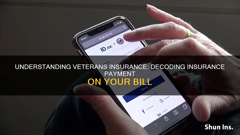 how does veterans insurance show as payment on a bill