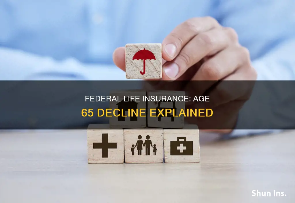 how dors federal government life insurance decline after age 65