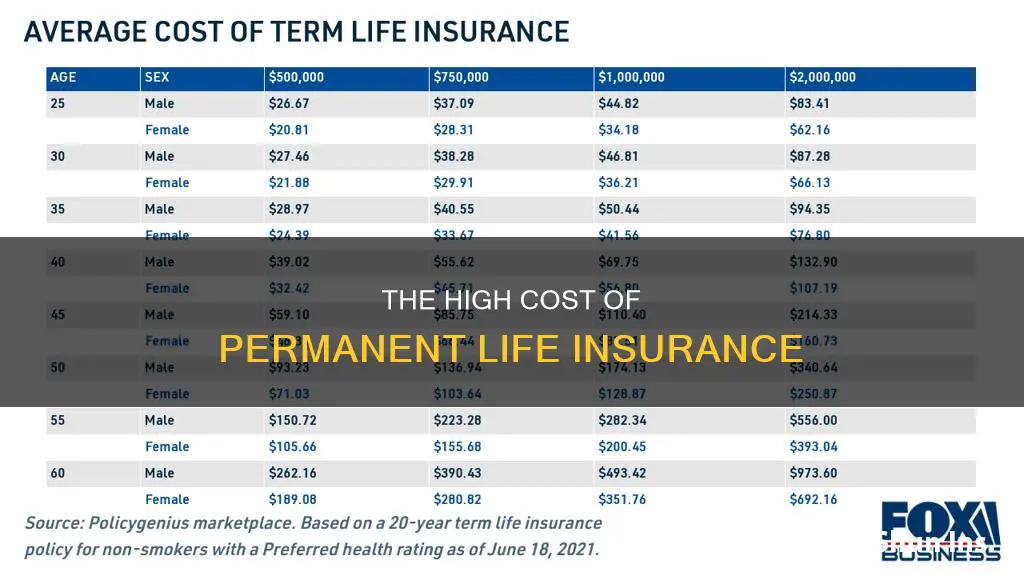 how expensive is permanent life insurance