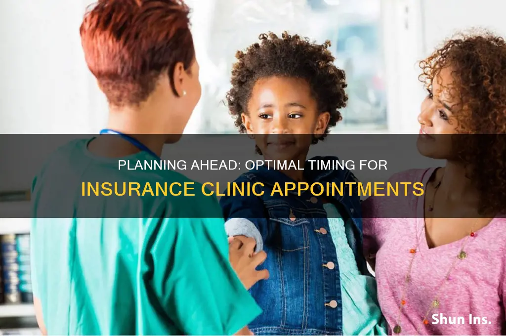 how far ahead should you do insurance clinic