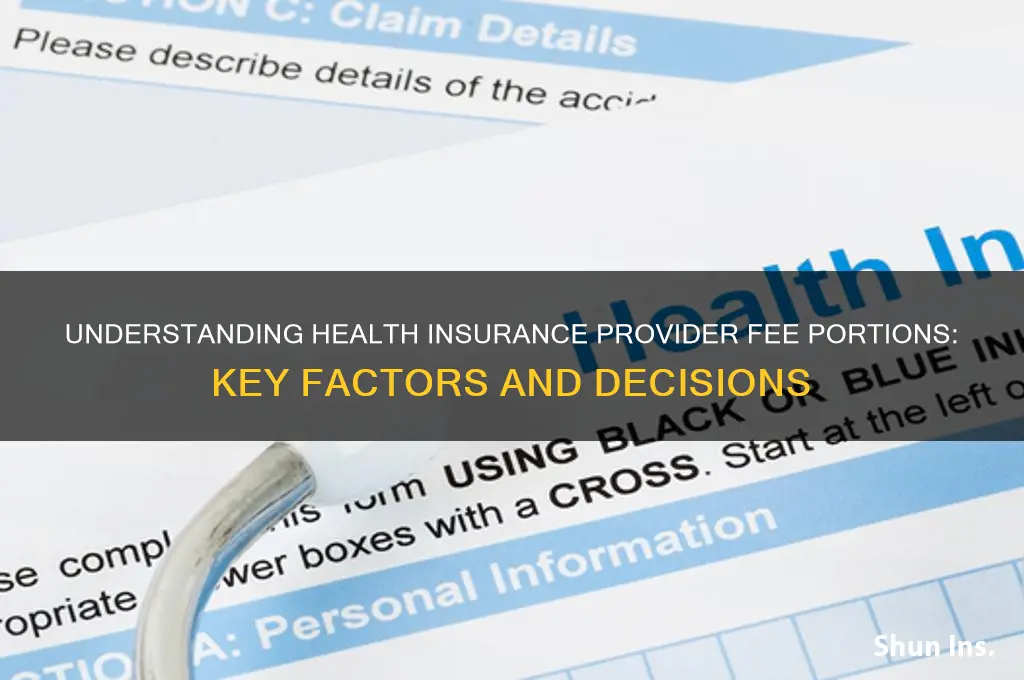 how health insurance provider fee portions are decided