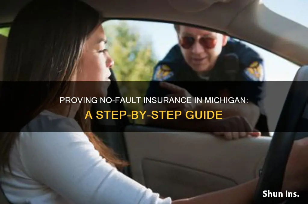 how i prove i have no fault insurance michigan