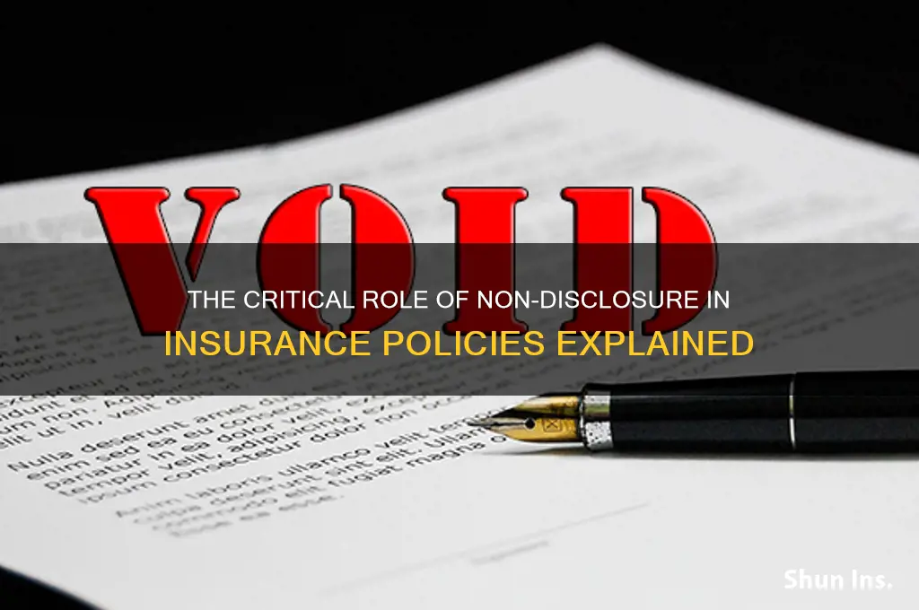 how important is non disclosure to insurance
