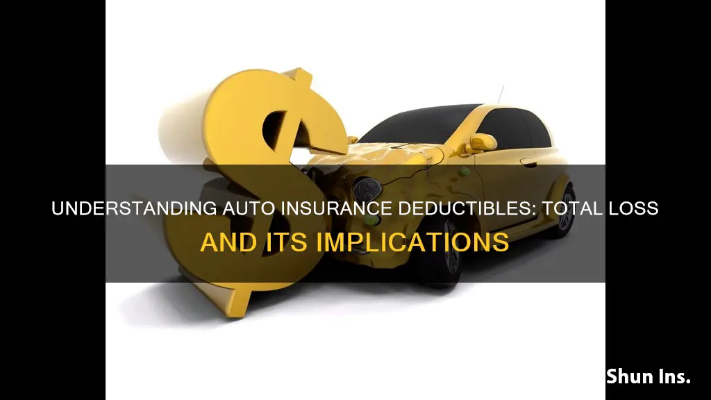 how is auto insurance deductible apply with a total loss