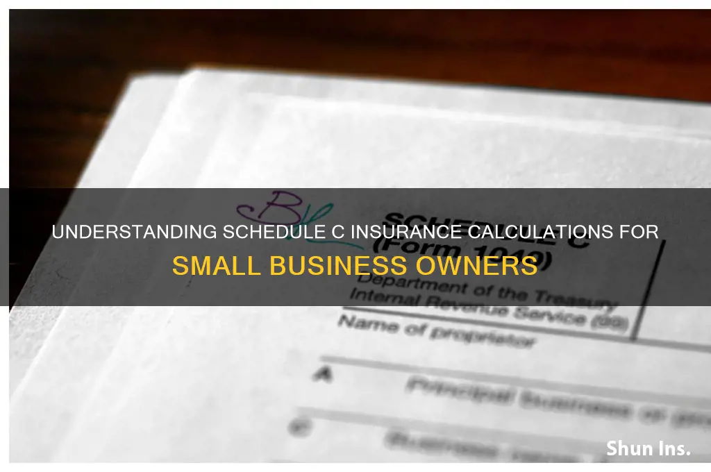 how is insurance calculated for schedule c