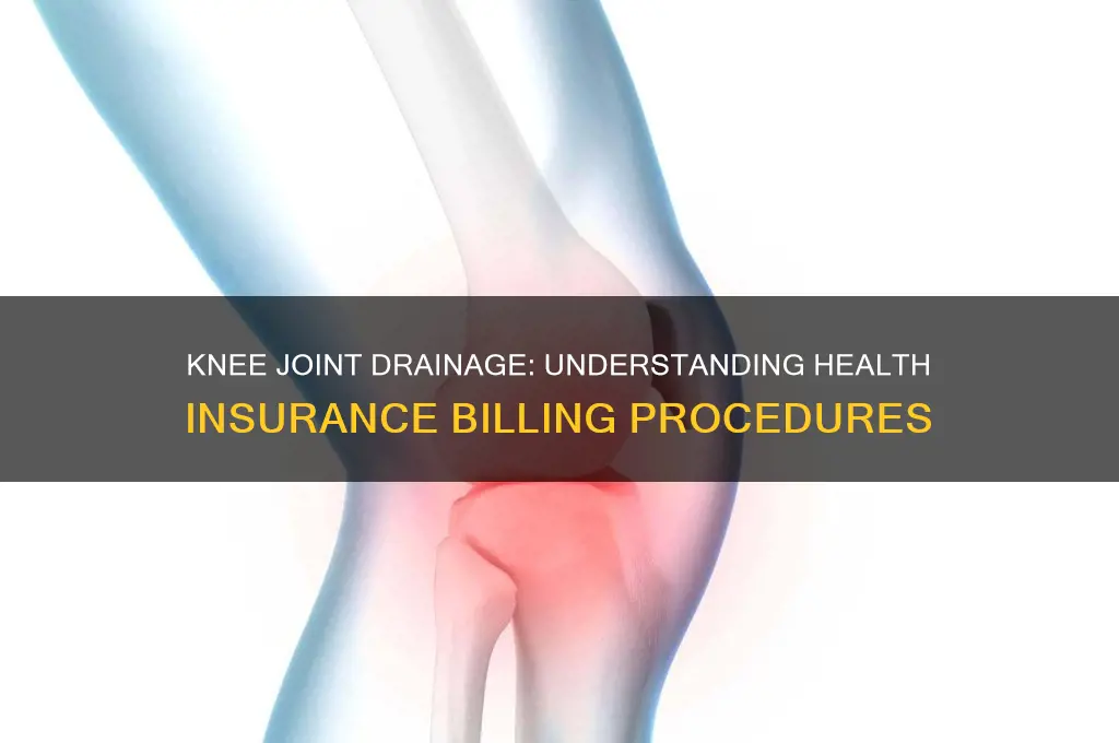 how is knee joint drainage billed for health insurance