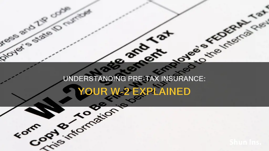 how is pre tax insurance reported on w2