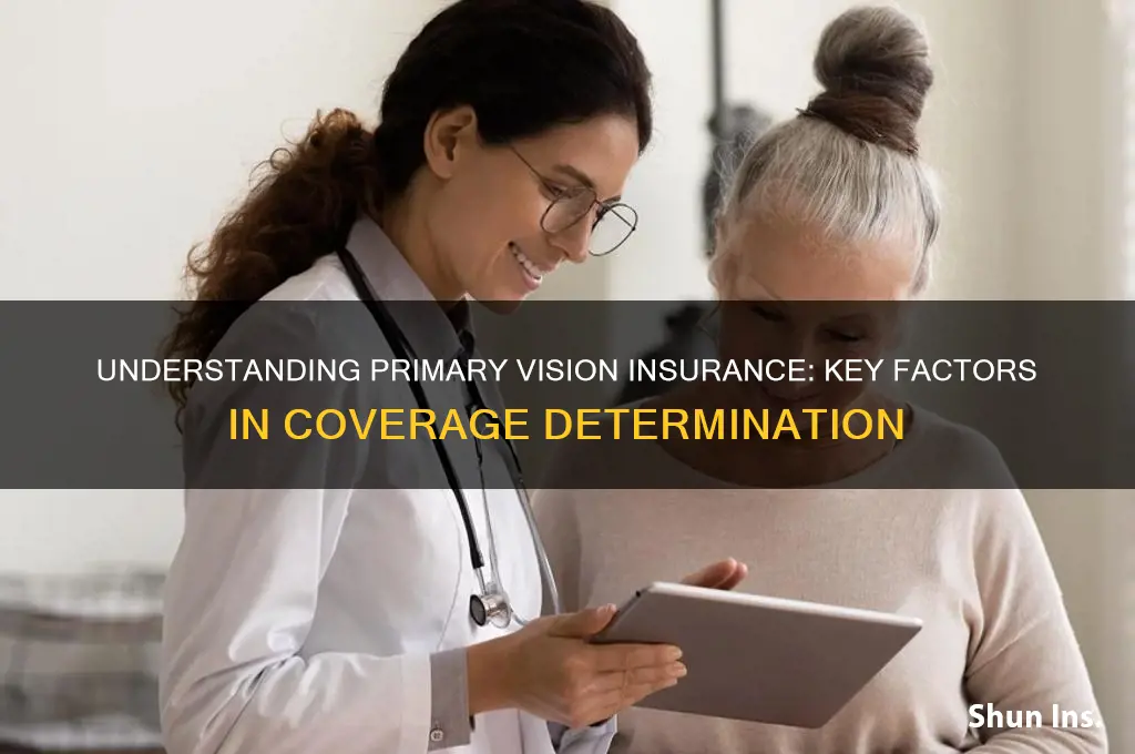 how is primary vision insurance determined