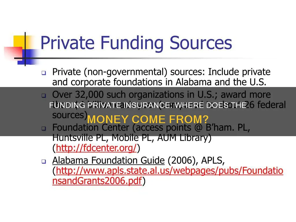 how is private insurance funded