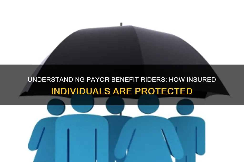 how is the insured protected if a payor benefit rider