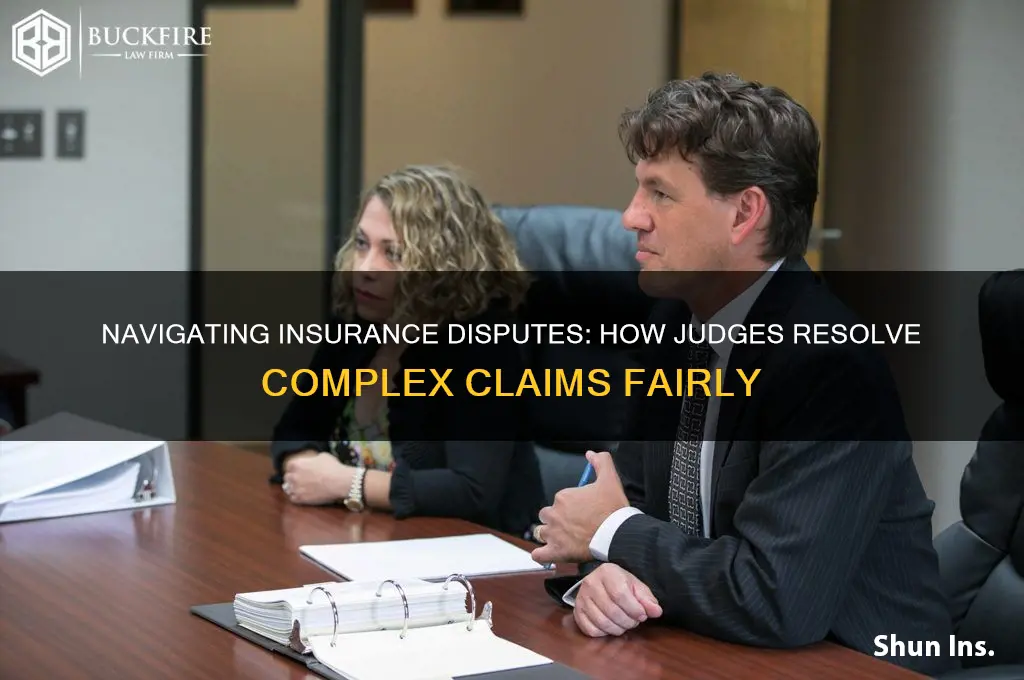 how judge handles insurance disputes