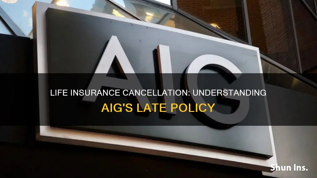 how late does an aig life insurance cance