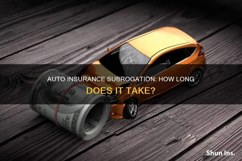 how long does auto insurance subrogation take