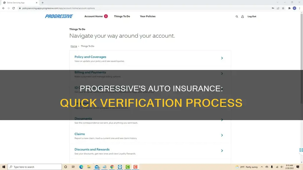 how long does it tkae progreessive to prove auto insurance