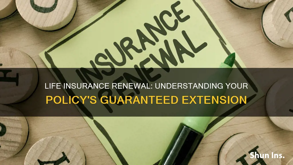 how long is the guaranteed renewal on a life insurance