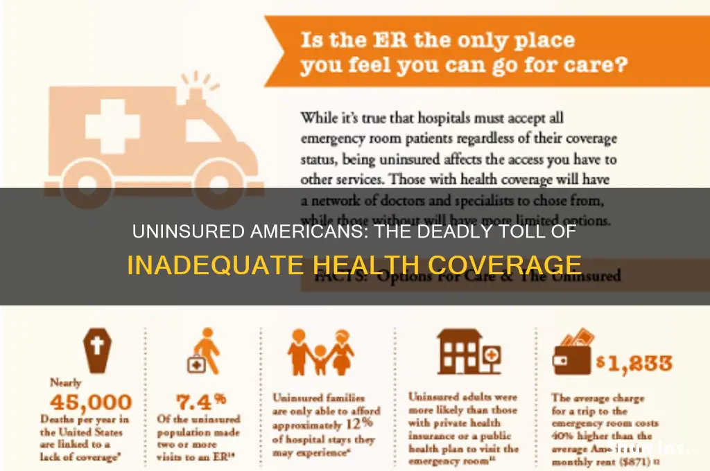 how many american die due to health insurance