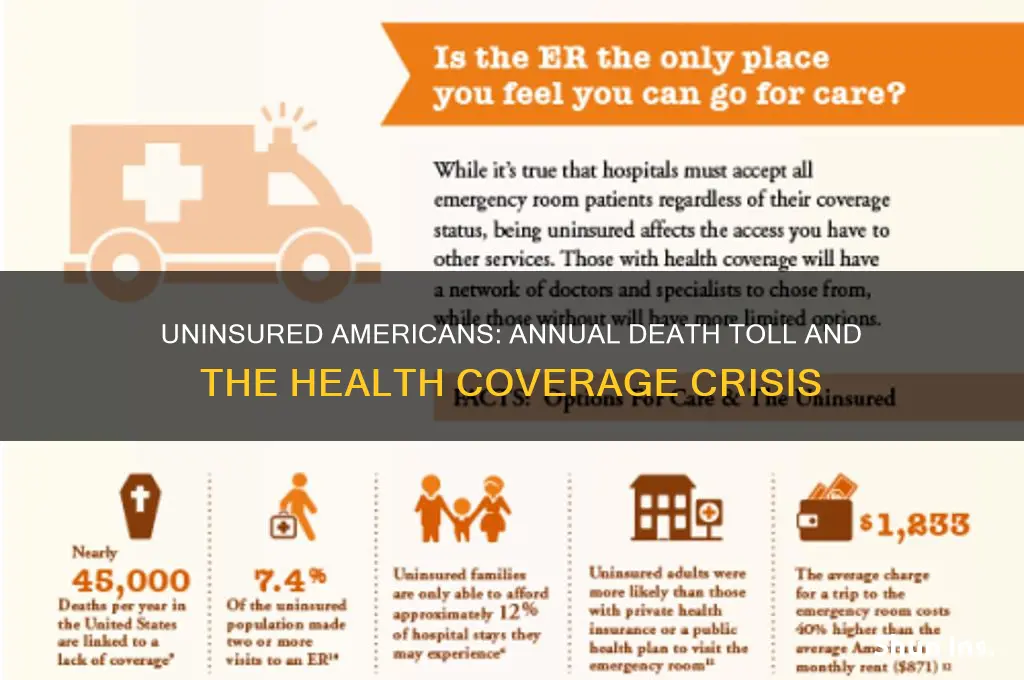 how many americans die a year from no health insurance