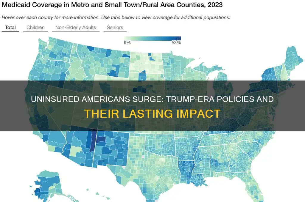 how many are w o insurance since trump