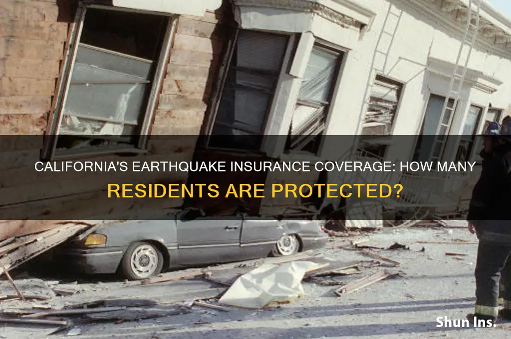 how many californians have earthquake insurance