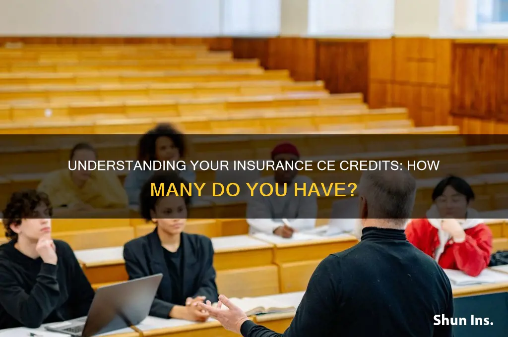 how many ce credits do i have insurance