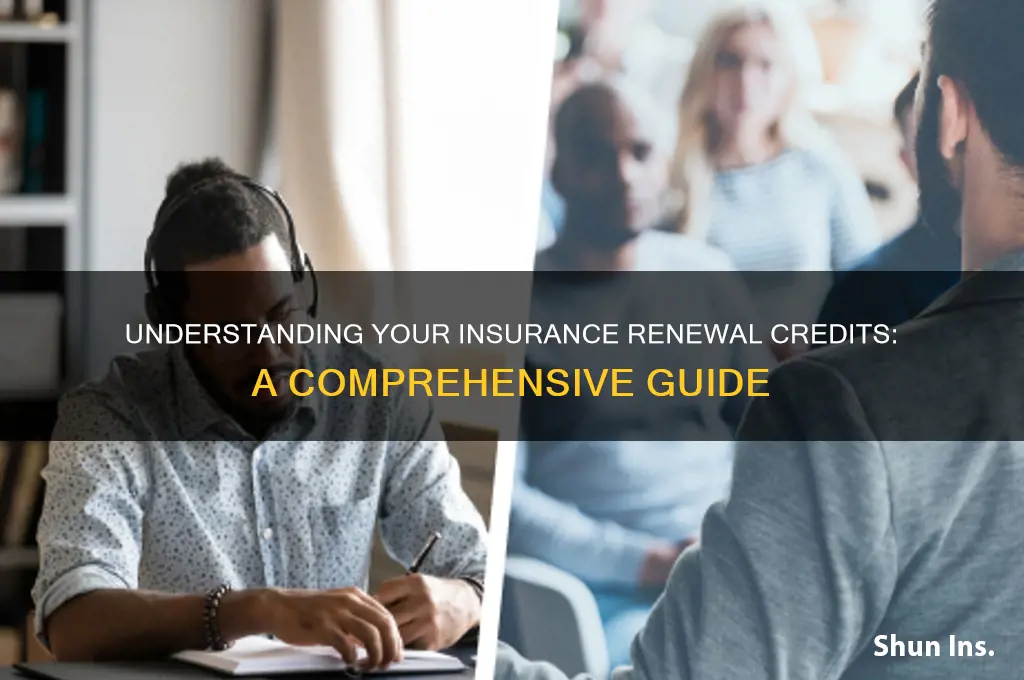 how many credits do i have for my insurance renewal