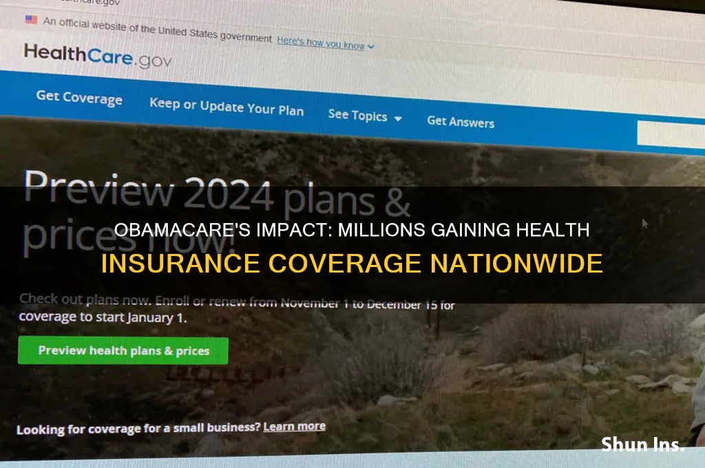 how many got health insurance from obamacare