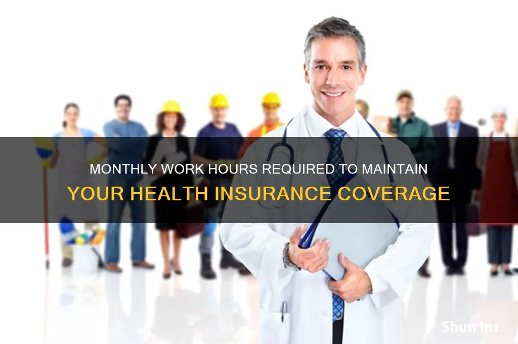 how many hours a month to keep my health insurance