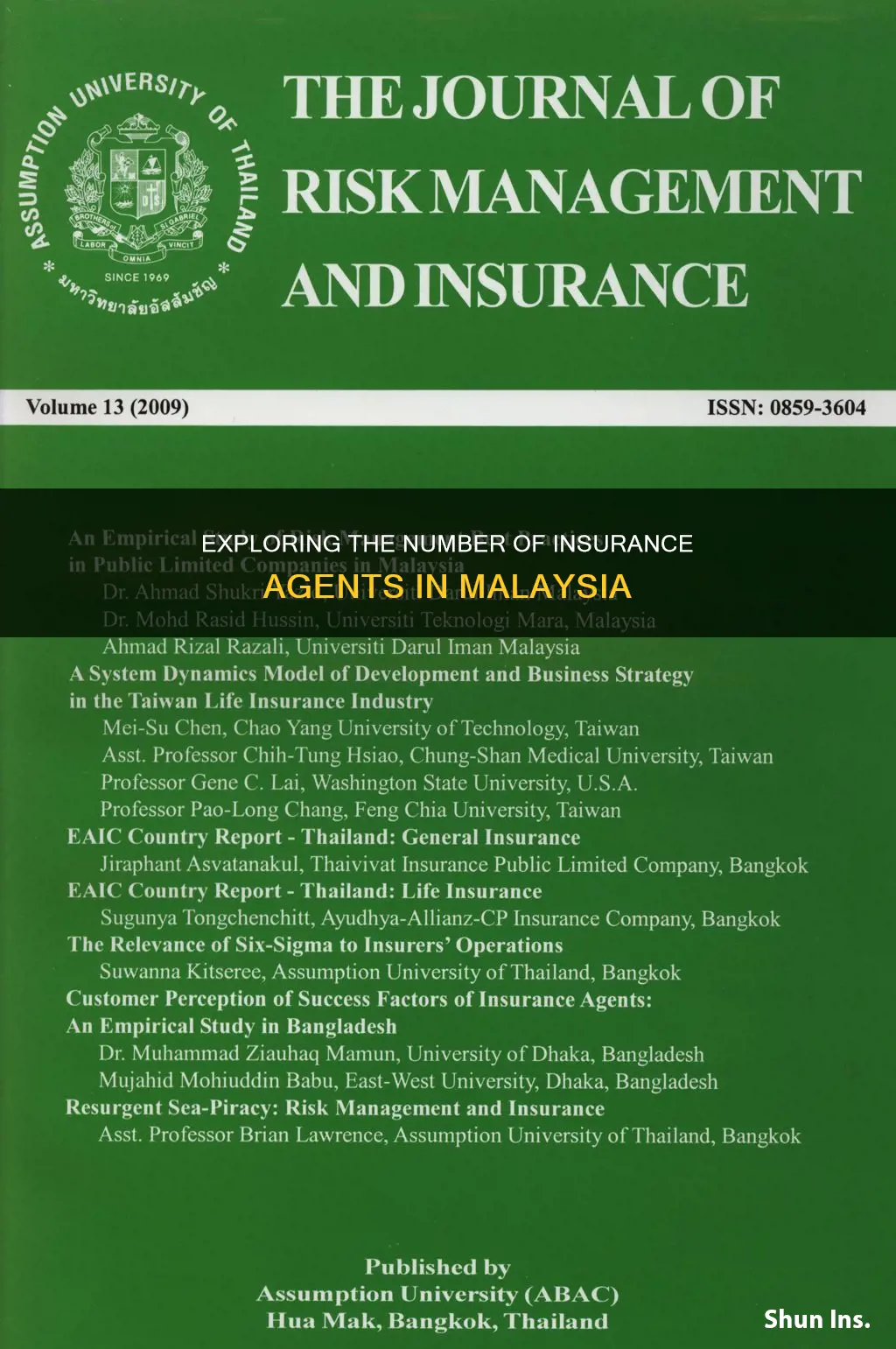 how many insurance agent in malaysia